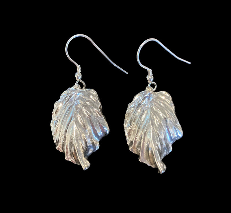 Fowey beech leaves. 2023. Earrings.