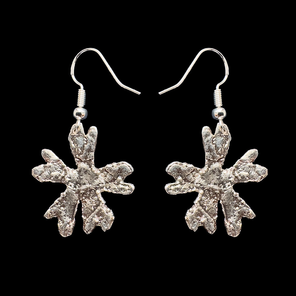 Sterling Silver Campion Flower Earrings created by Artist Kurt Jackson