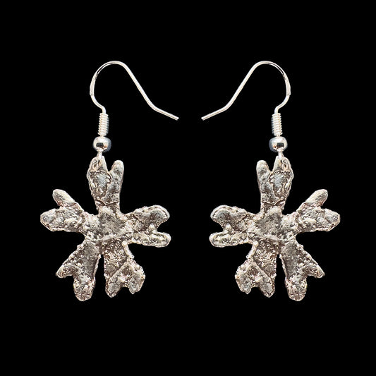Sterling Silver Campion Flower Earrings created by Artist Kurt Jackson