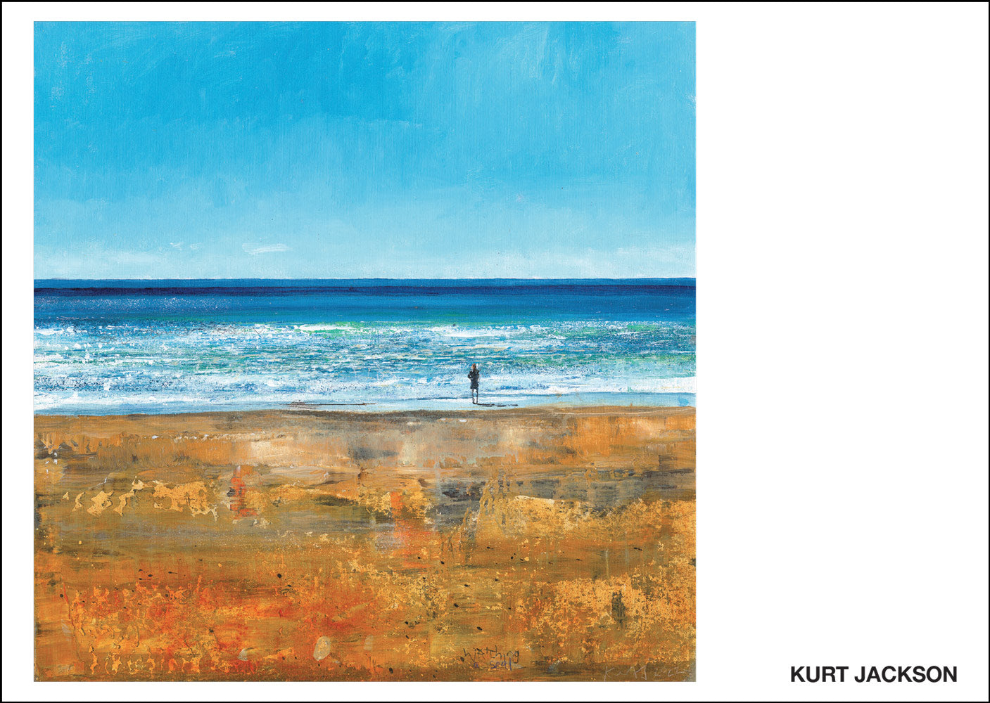 Watching a seal. Postcard. Pack of 10.