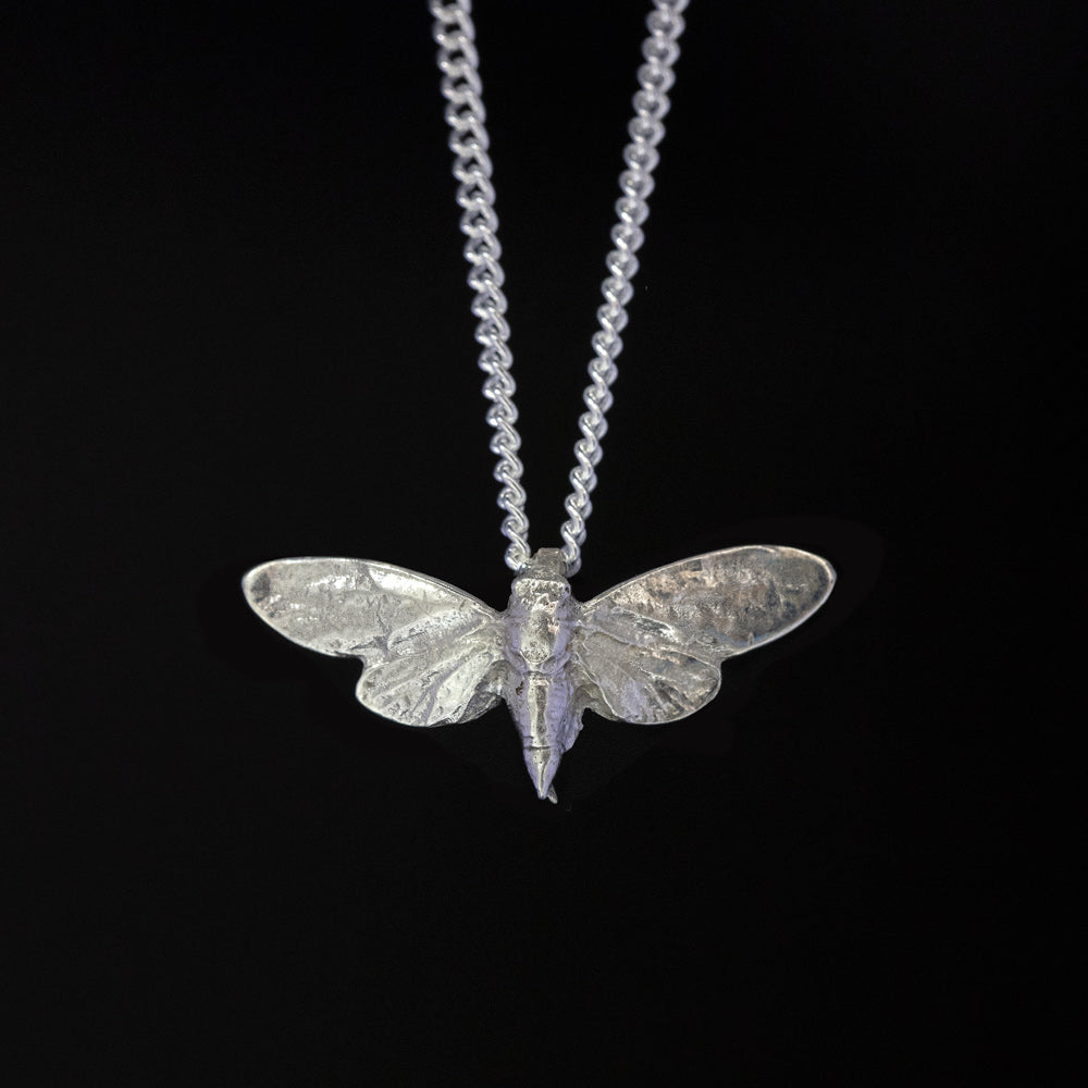New Forest Cicada. 2022. Sterling Silver Necklace. Kurt Jackson