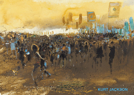 Glastonbury mud at sunset. Postcard. Pack of 10.