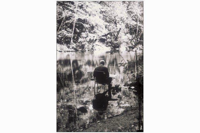 Kurt Jackson painting on the Viaur, France. 2000. Pack of 10.