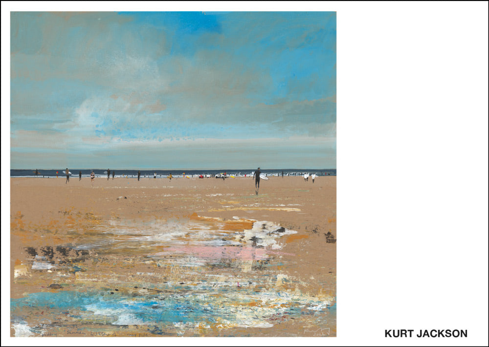 Midday, Sennen lifeguards, neap tide. Postcard. Pack of 10.