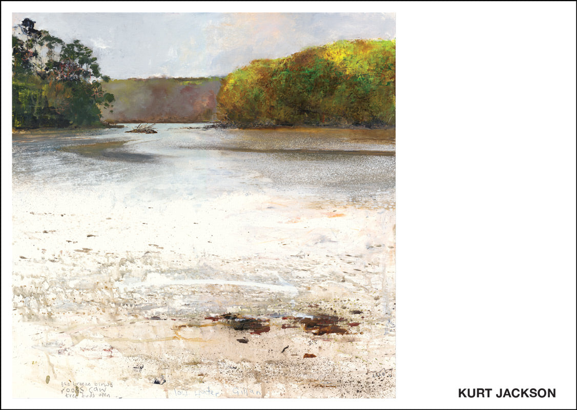 The breeze blows, rooks caw, tree buds open. Postcard. Pack of 10.