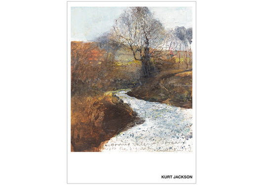 Morning stream up to the big oak. Postcard. Pack of 10.