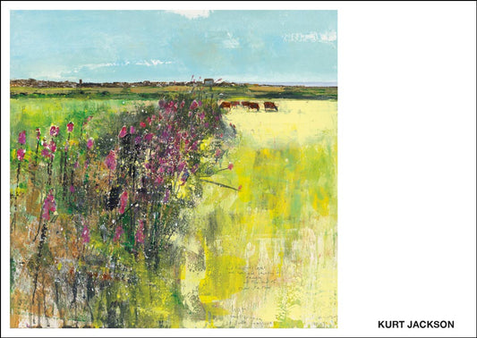 Hot afternoon, St Just foxgloves. Postcard. Pack of 10 identical. £7.50