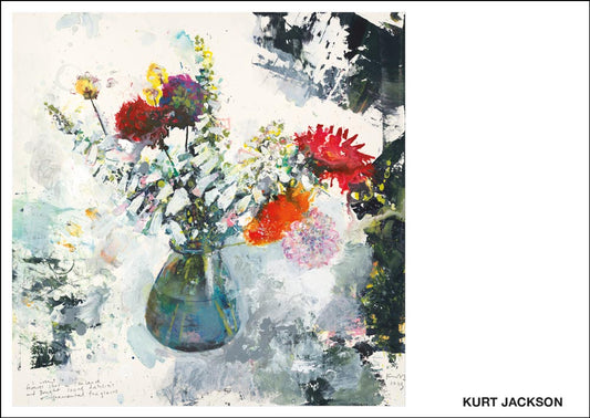 I went to the flower shop in Penzance and bought local dahlias and ornamental foxgloves. Identical postcard. Pack of 10. £7.50