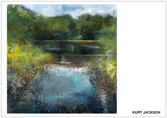 Trevider Pool, tadpoles move the water, catkins float on the surface, warblers sing in the willows as the royal ferns unfurl in front of me. Post Card. Pack of 10.