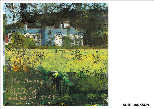 The manor from the shade of a beech tree. Postcard. Pack of 10.