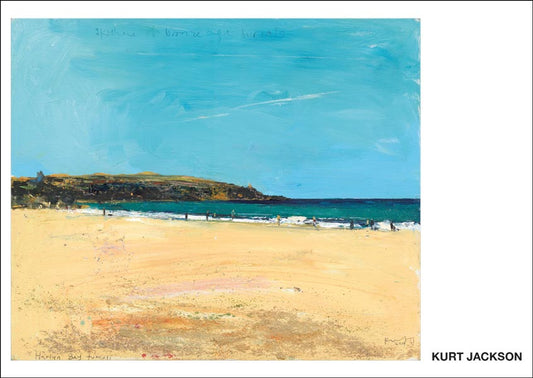 Skyline of bronze age burials, Harlyn Bay tumuli. 2019.  Postcard. Pack of 10.