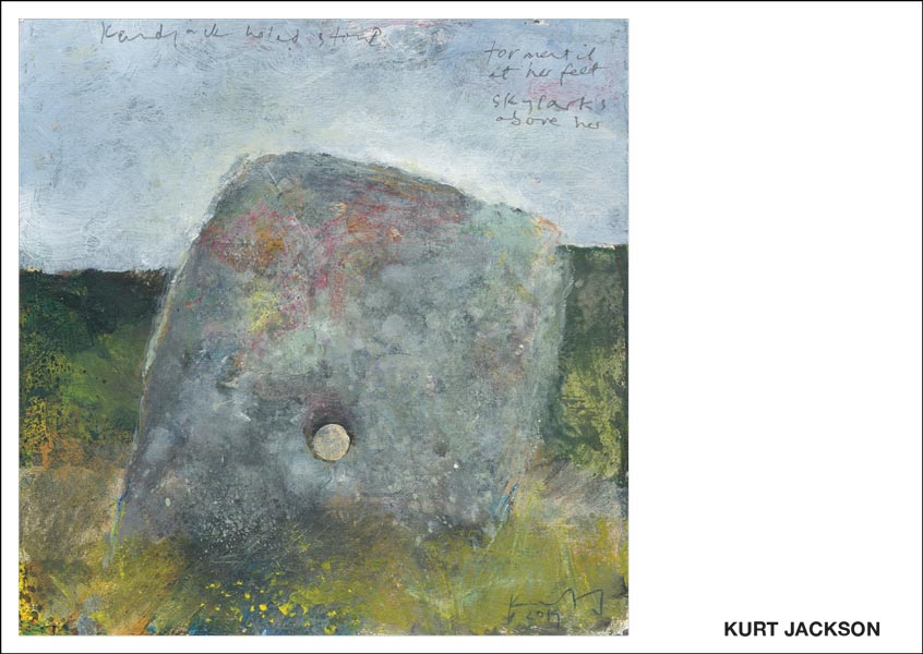 Kenidjack holed stone. 2019.  Postcard. Pack of 10.