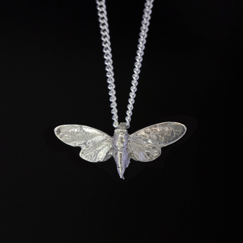 New Forest Cicada. 2022. Sterling Silver Necklace.
