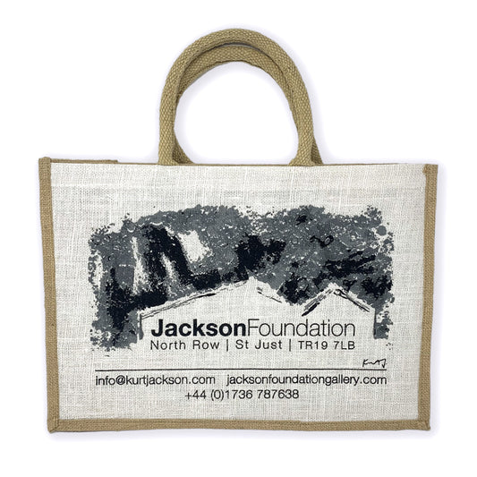 White Jackson Foundation Screen Printed Jute Bag