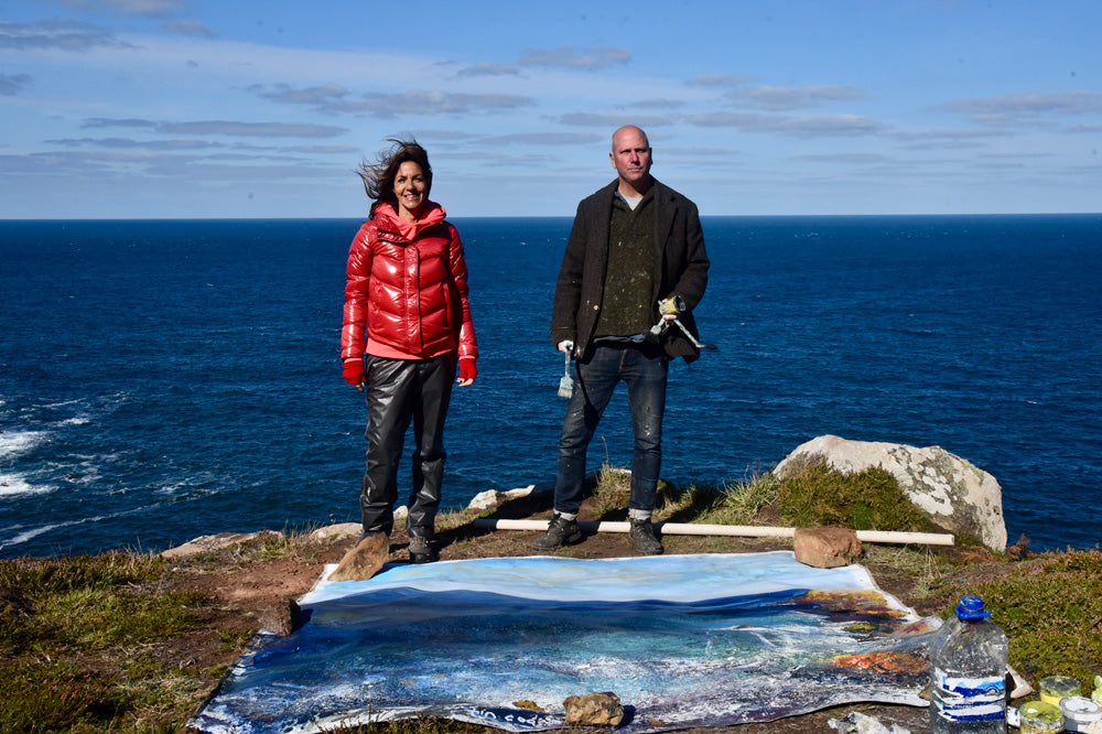 Kurt Jackson painting the original was documented as part of the ITV programme Cornwall and Devon Walks with Julia Bradbury, broadcast 6th January 2021.