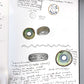 Kurt Jackson's Sketchbook study of the original adder beads at Penlee House and Museum. (NOT INCLUDED.)