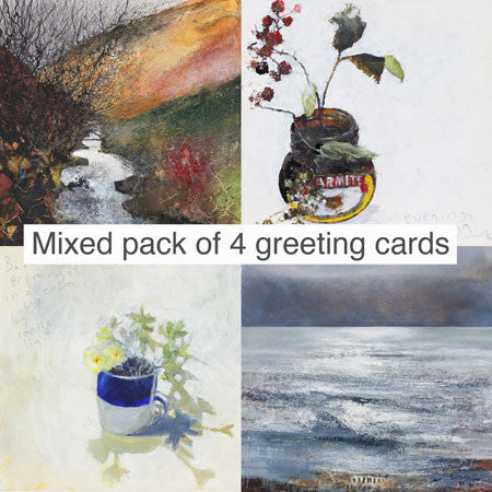Mixed Pack of 4 Greeting Cards. 